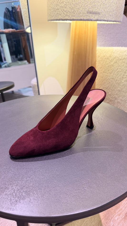 SCARPE DÉCOLLETÉ GWEN IN PELLE CAMOSCIO BORDEAUX