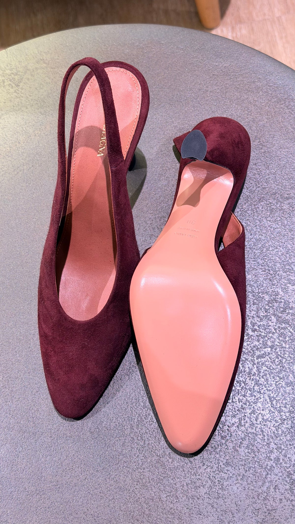 SCARPE DÉCOLLETÉ GWEN IN PELLE CAMOSCIO BORDEAUX