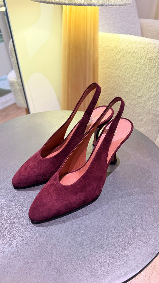 SCARPE DÉCOLLETÉ GWEN IN PELLE CAMOSCIO BORDEAUX