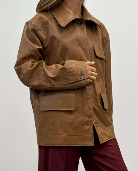 Giubbotto in ecopelle RAME