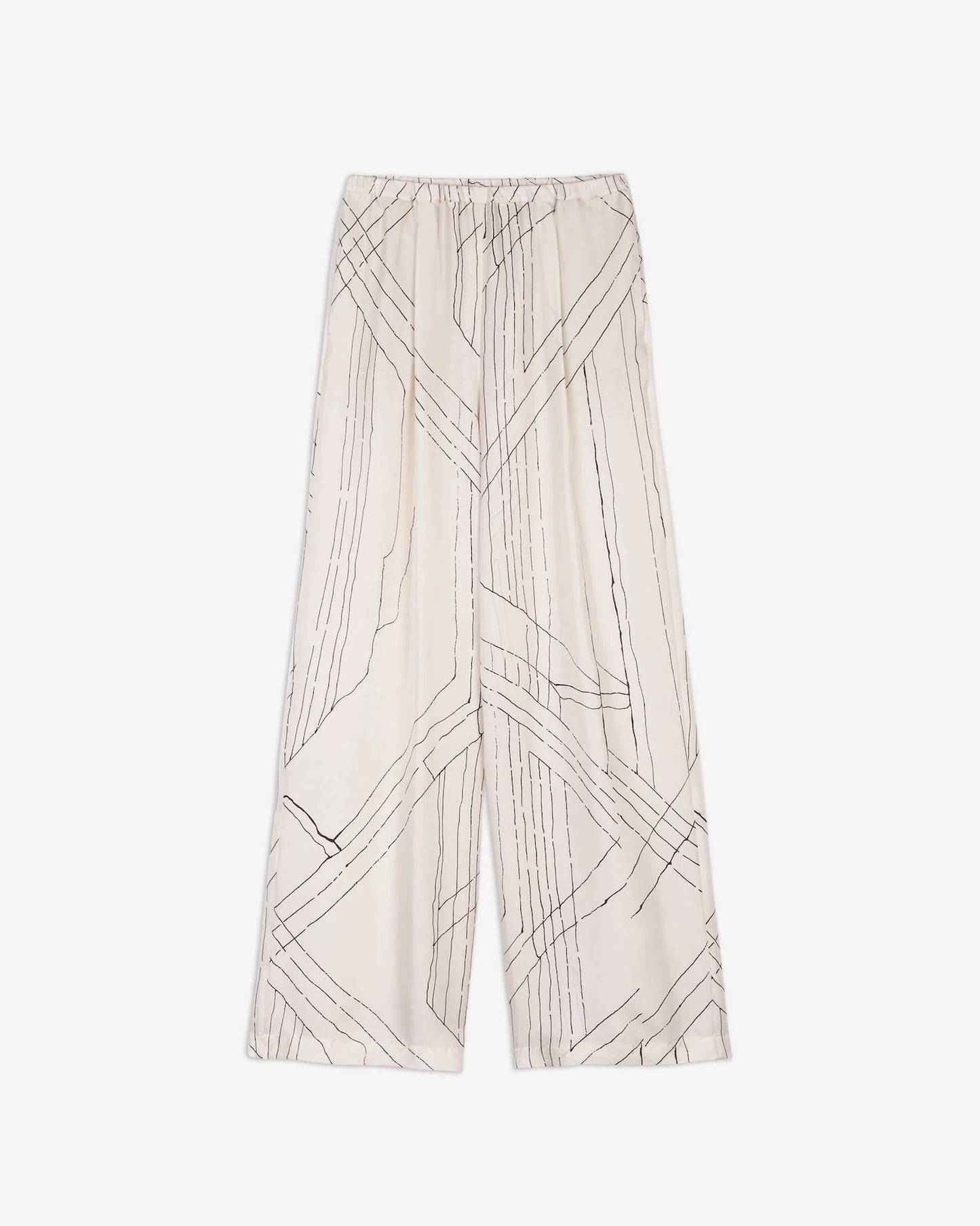 PANTALONE IN SETA STAMPATA
