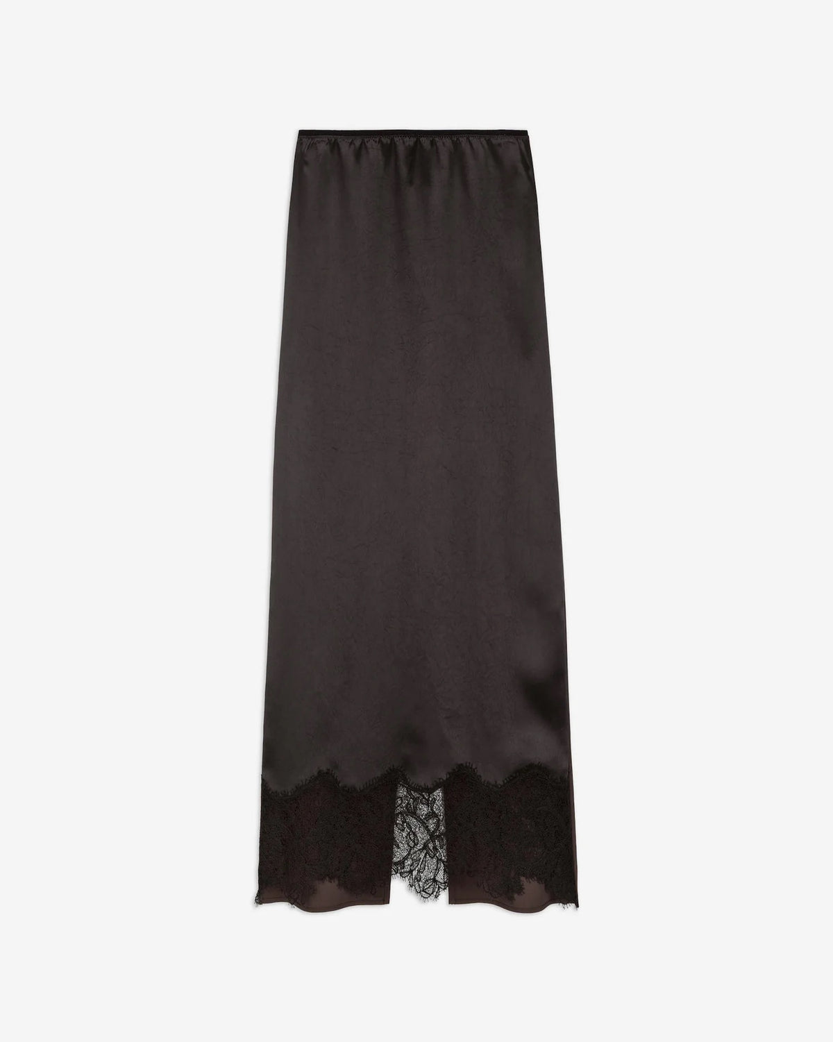 GONNA MIDI SATIN E PIZZO