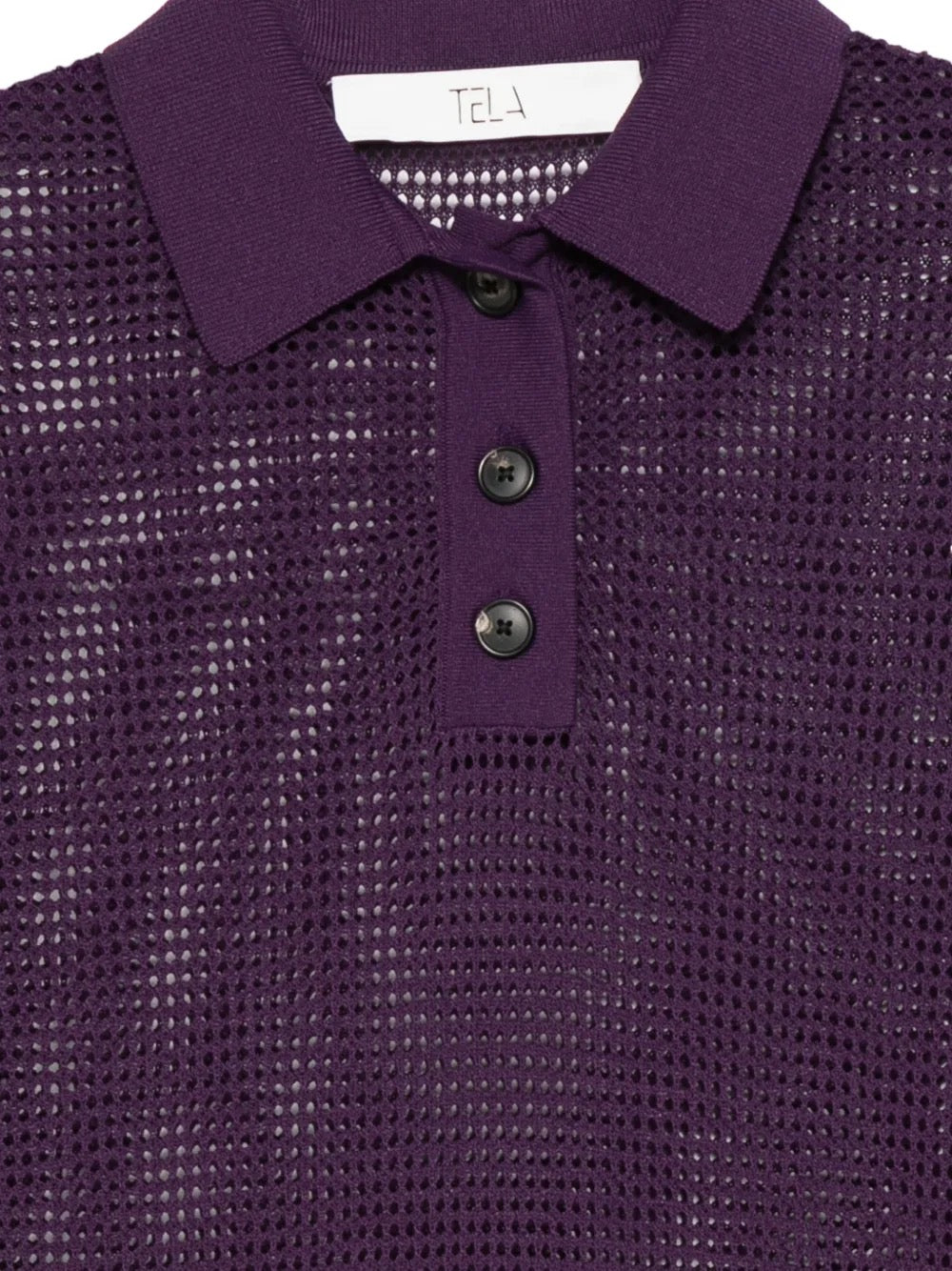 Polo in maglia traforata
