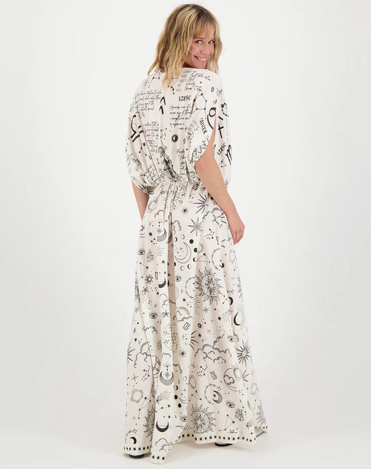 Rose Zodiac Kaftan Dress