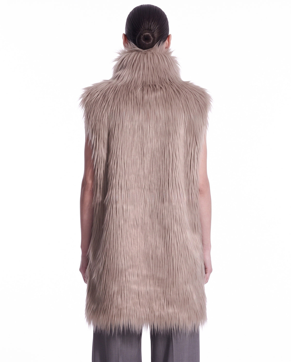 GILET LUNGO IN FAUX FUR