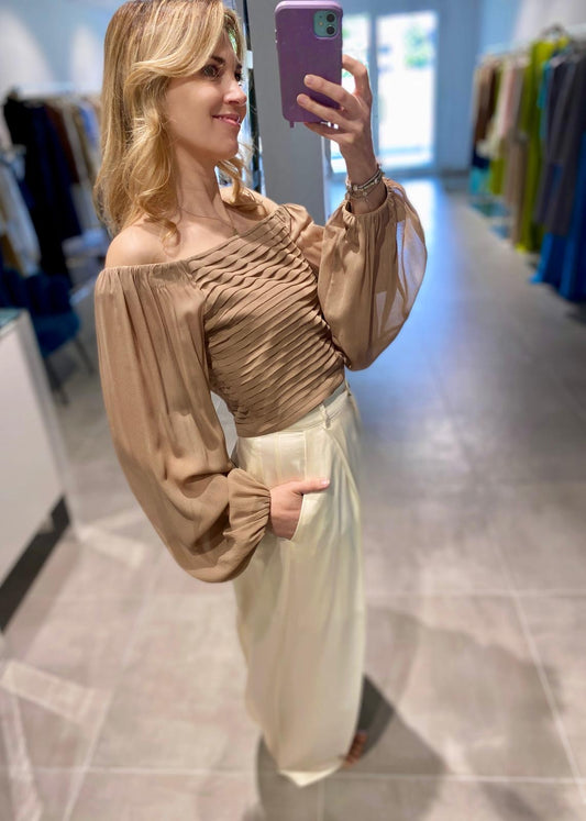 Top in georgette di viscosa EMMA & GAIA