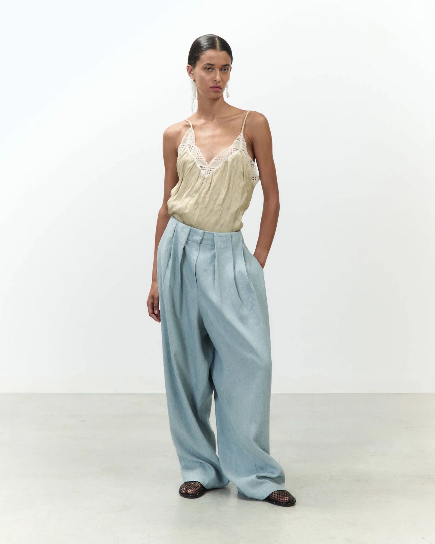 PANTALONE AMPIO MÉLANGE