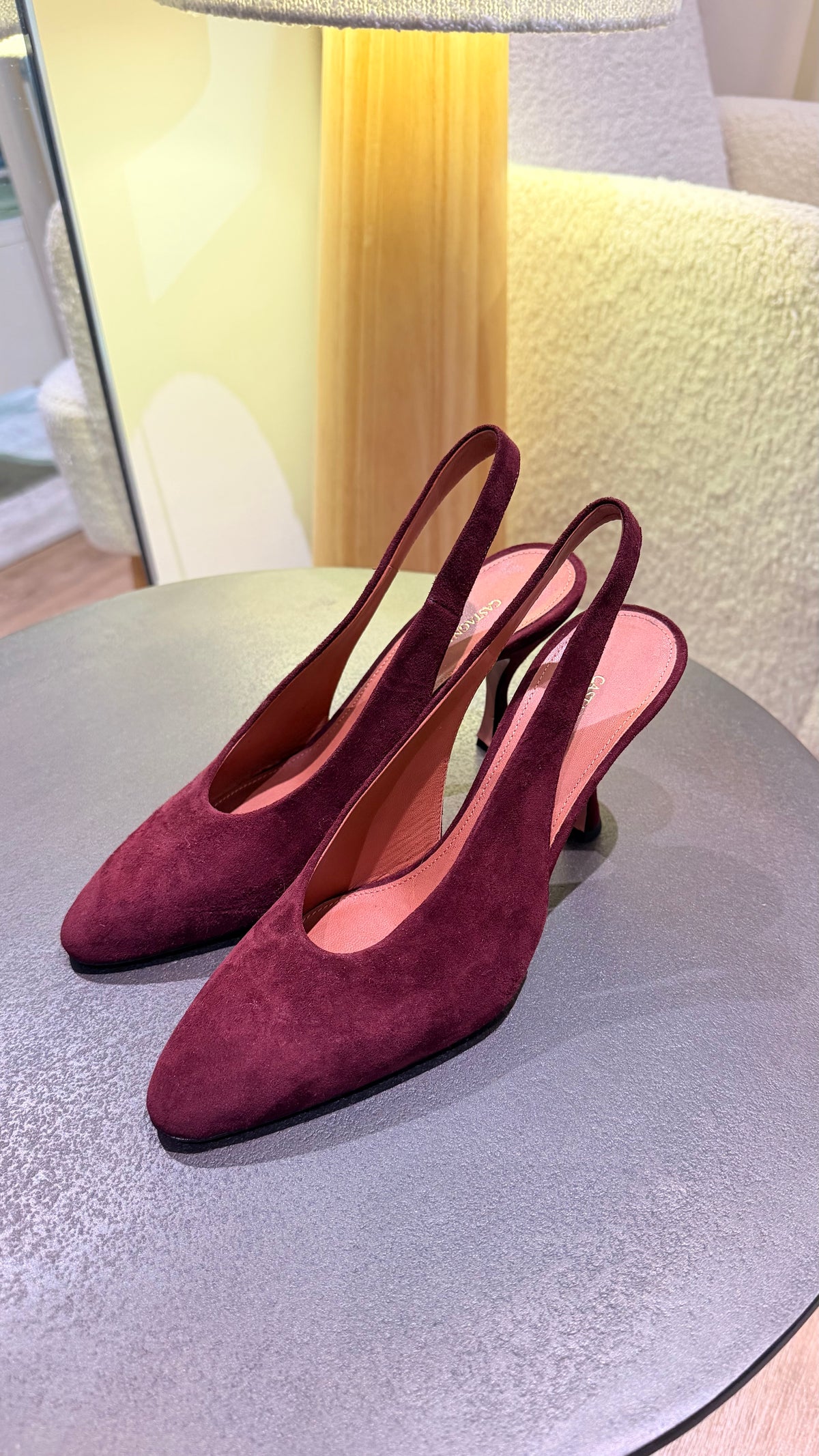 SCARPE DÉCOLLETÉ GWEN IN PELLE CAMOSCIO BORDEAUX