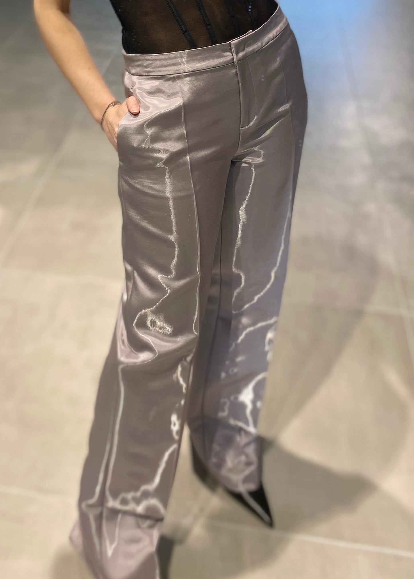 Pantalone Ninfea - Grey metallico