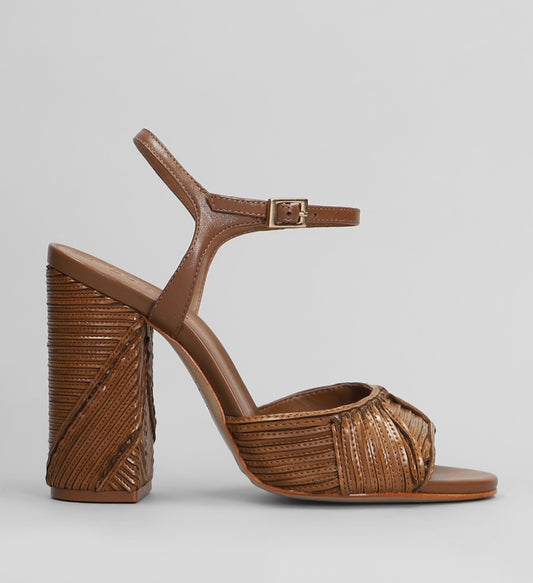 Sandali in pelle marrone Schutz