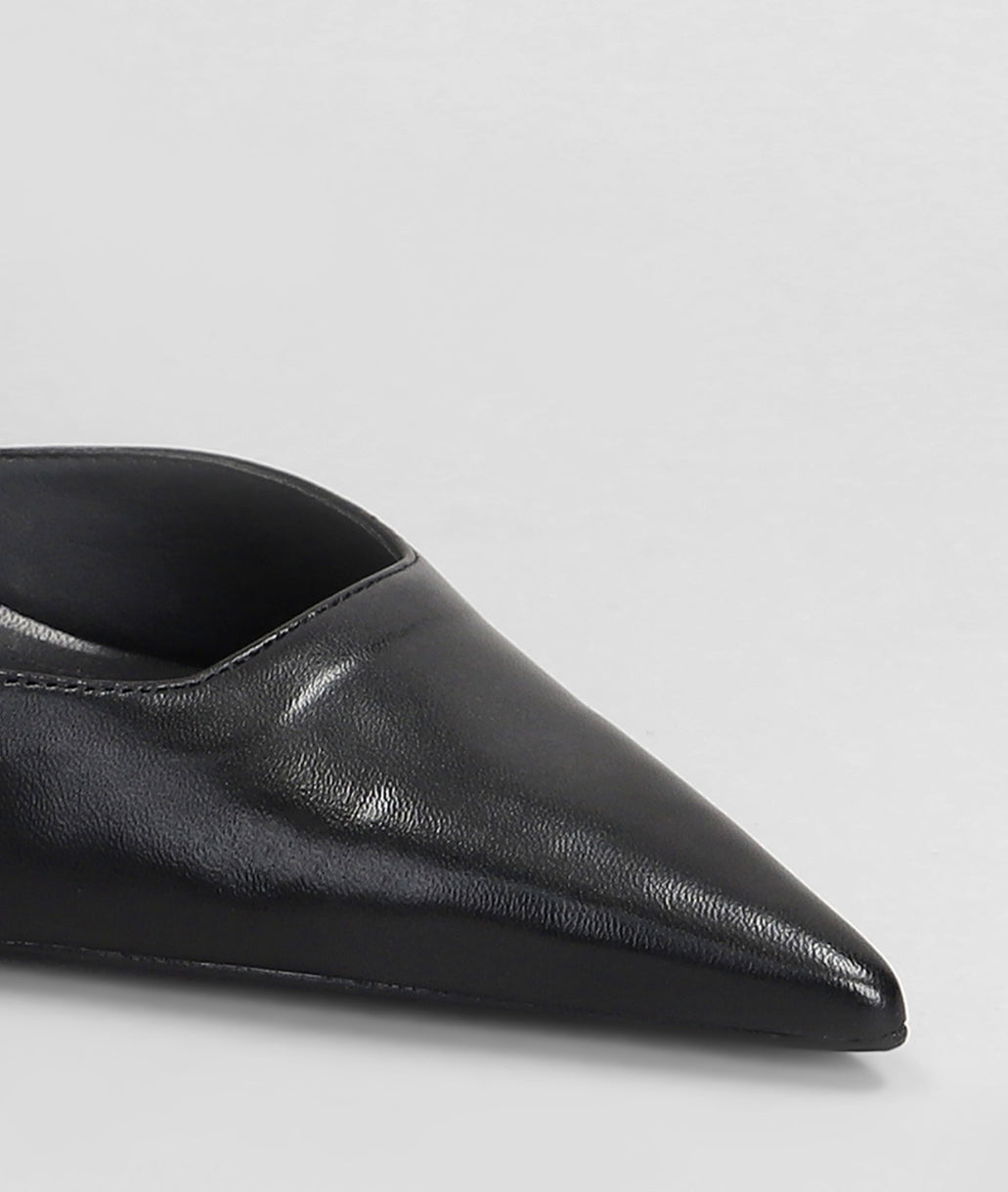 Sling back in pelle nera Schutz