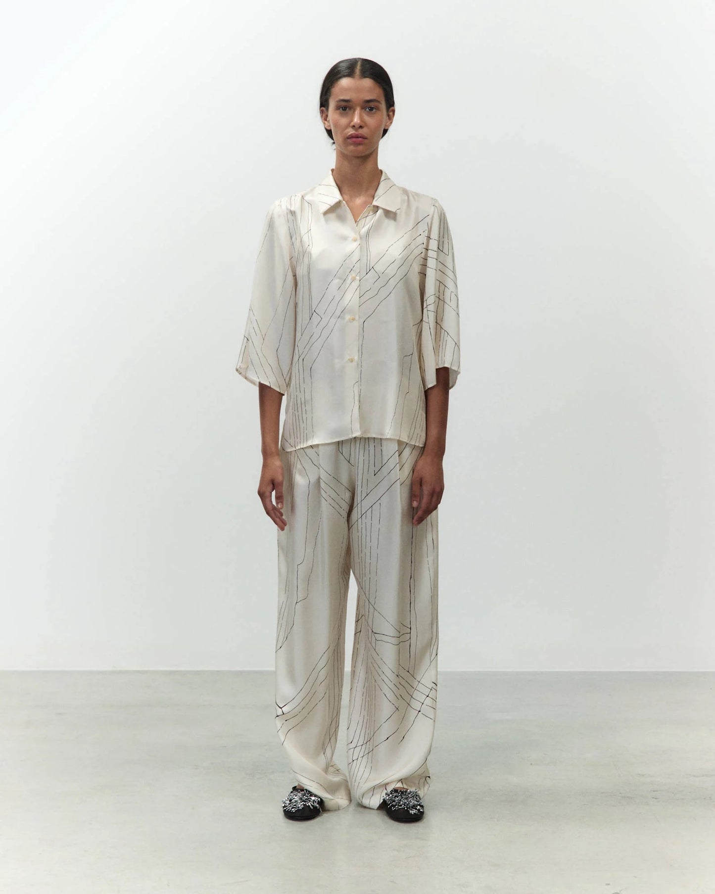 CAMICIA IN SETA STAMPATA