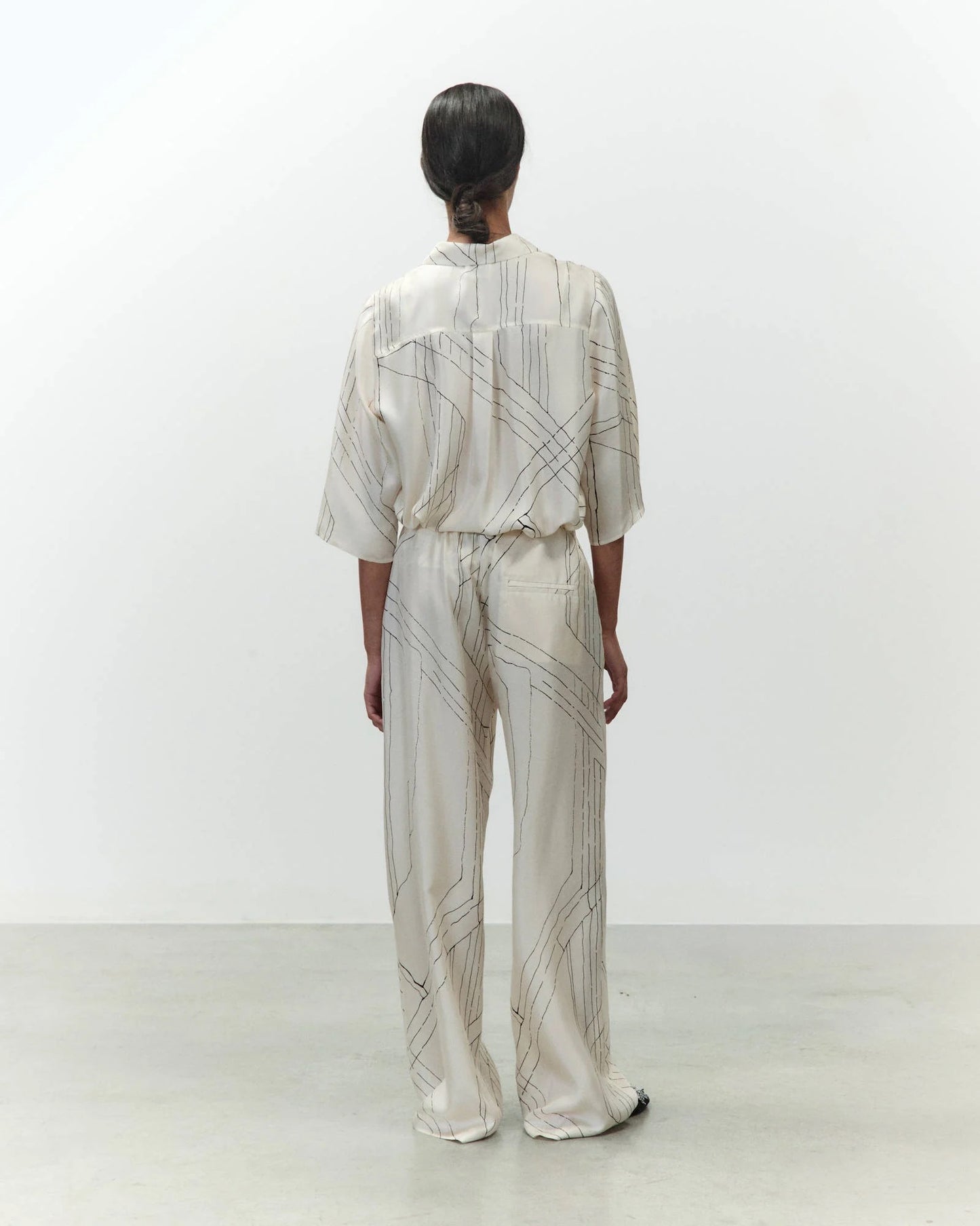 PANTALONE IN SETA STAMPATA