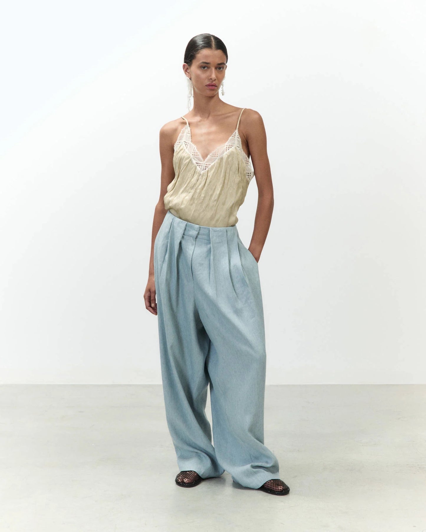 PANTALONE AMPIO MÉLANGE