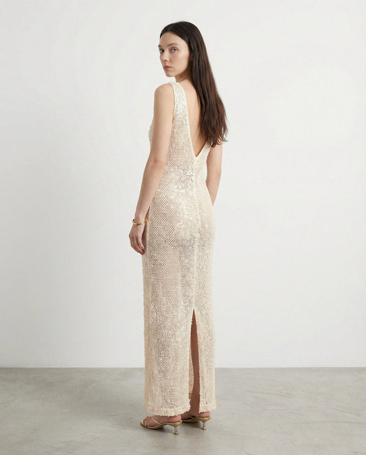 ABITO IN RETE CON PAILLETTES MATTE