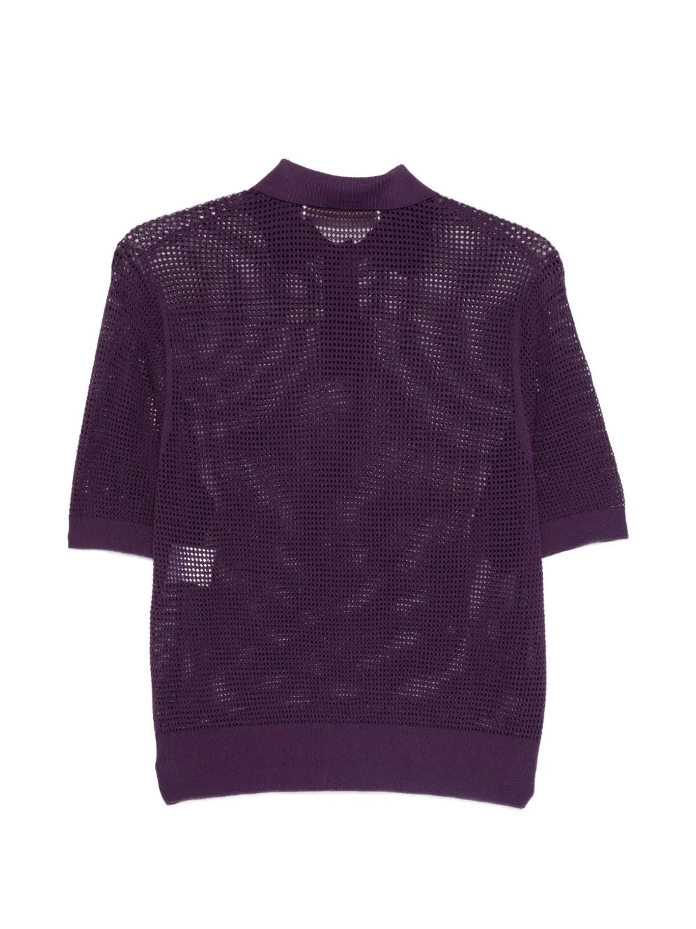 Polo in maglia traforata
