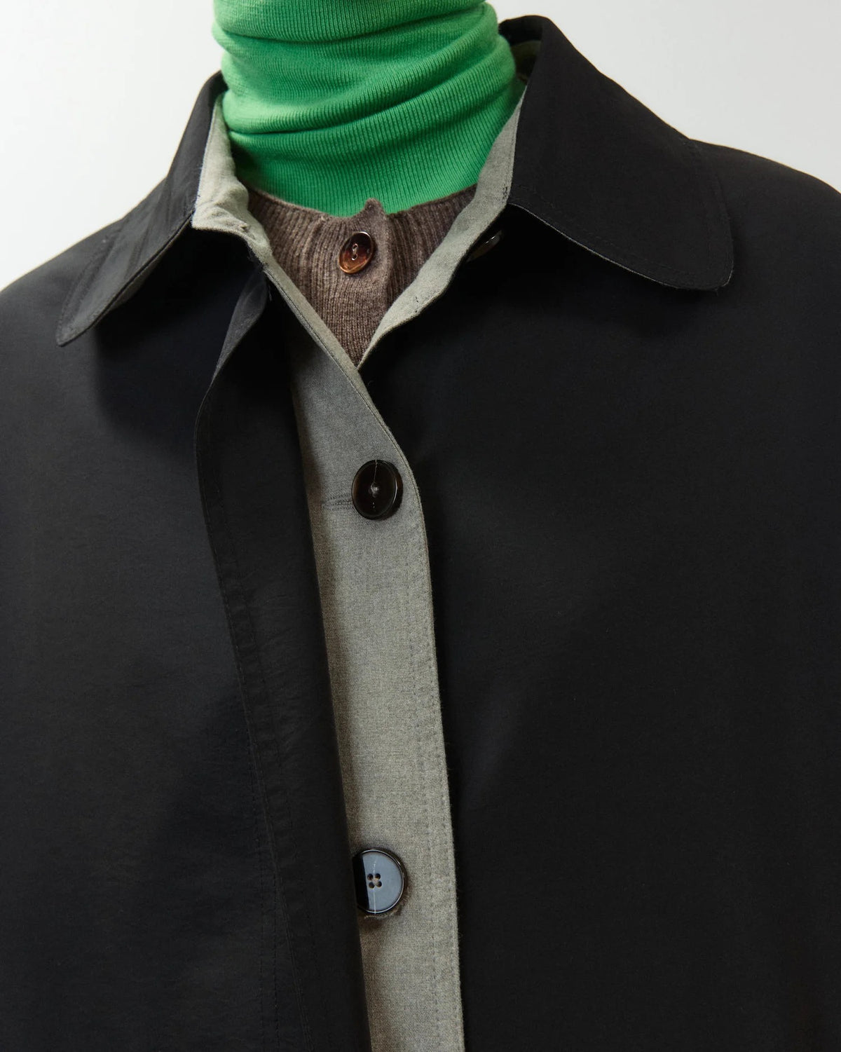 TRENCH IN NYLON E FLANELLA