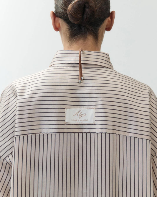 CAMICIA OVERSIZE A RIGHE