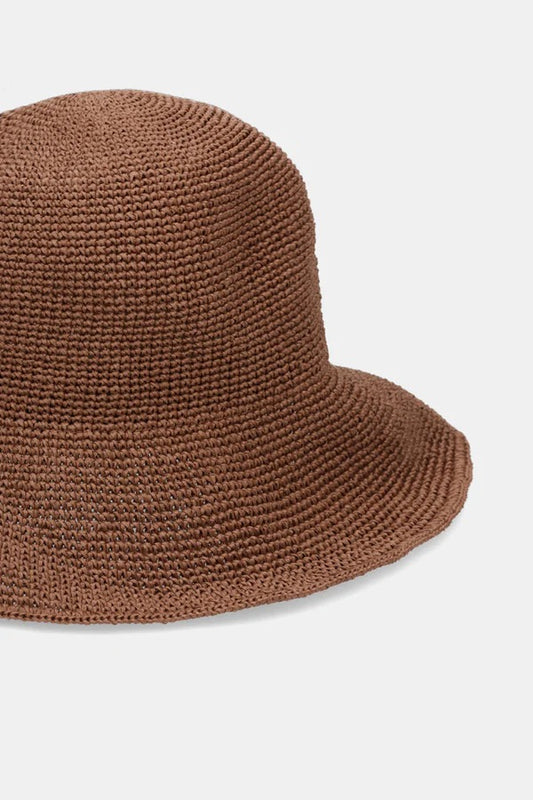 Bucket hat in rafia