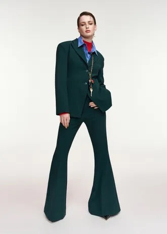 Blazer monopetto sartoriale verde scuro