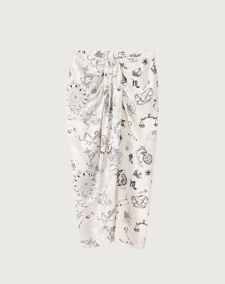 Luna Zodiac Tie Front Skirt