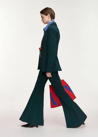 Blazer monopetto sartoriale verde scuro