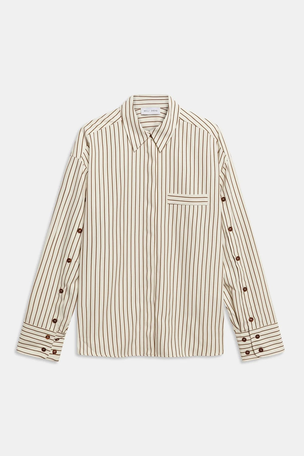 Camicia in popeline con dettaglio bottoni