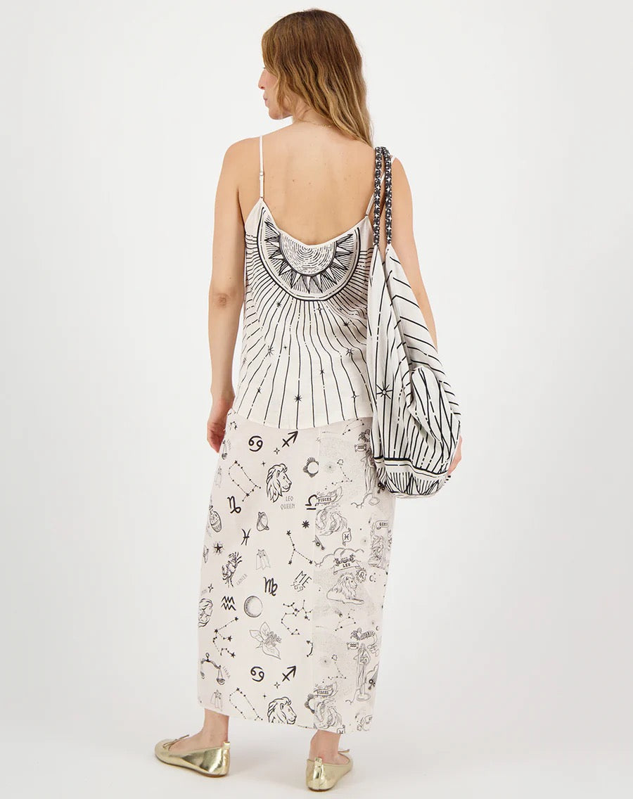 Luna Zodiac Tie Front Skirt