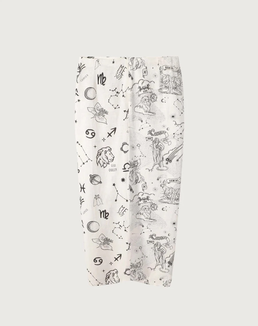 Luna Zodiac Tie Front Skirt