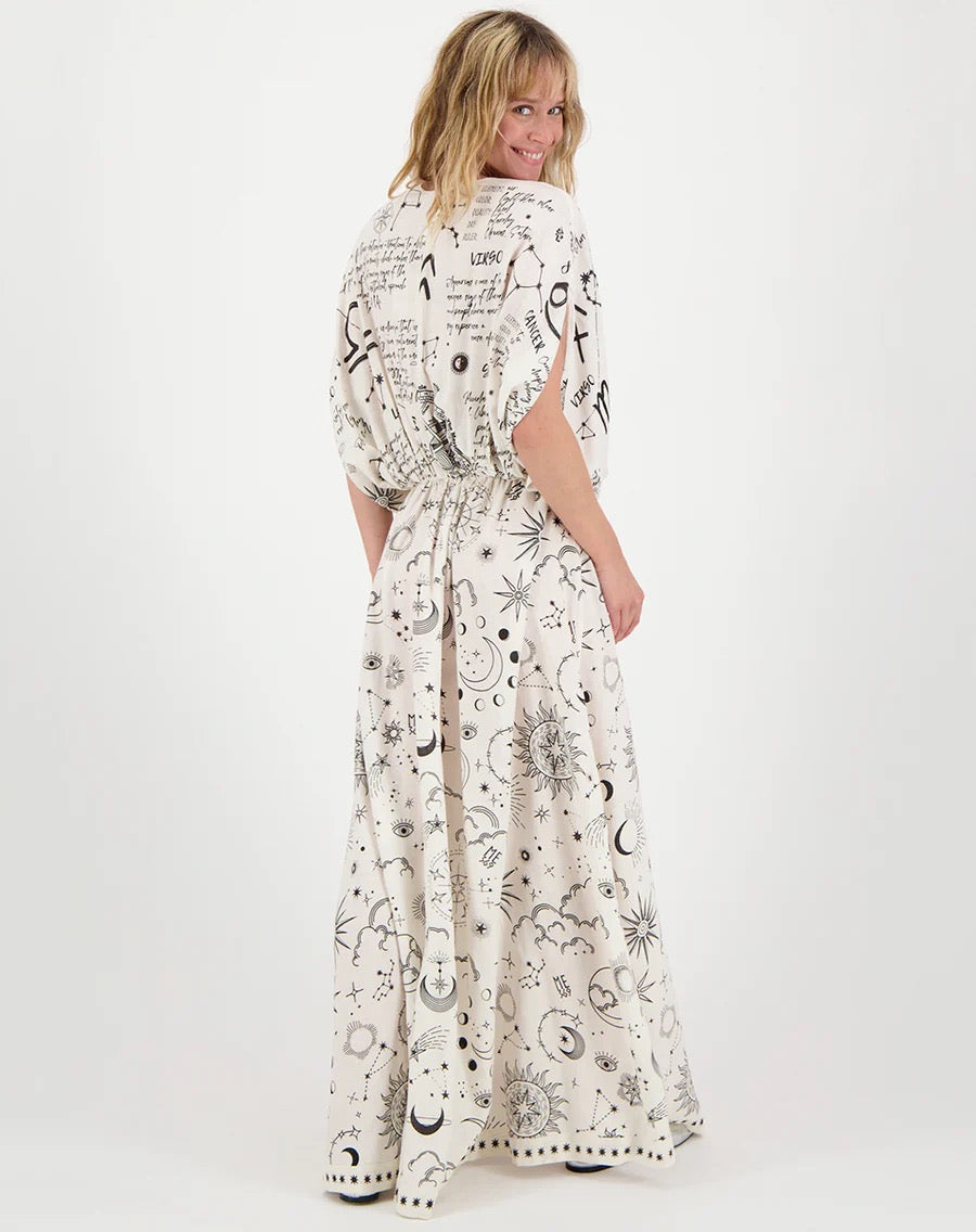 Rose Zodiac Kaftan Dress