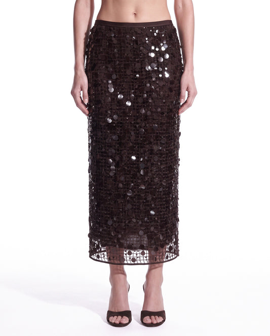 GONNA LUNGA IN PAILLETTES SU RETE