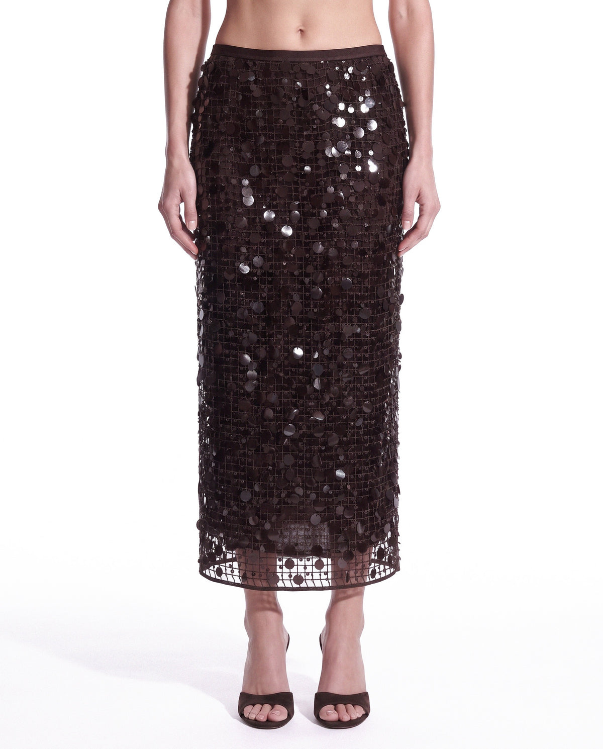 GONNA LUNGA IN PAILLETTES SU RETE