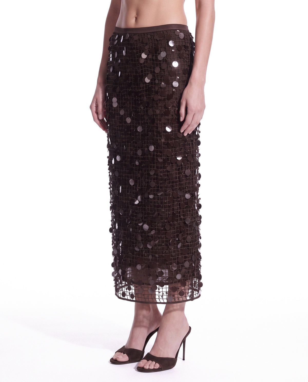 GONNA LUNGA IN PAILLETTES SU RETE