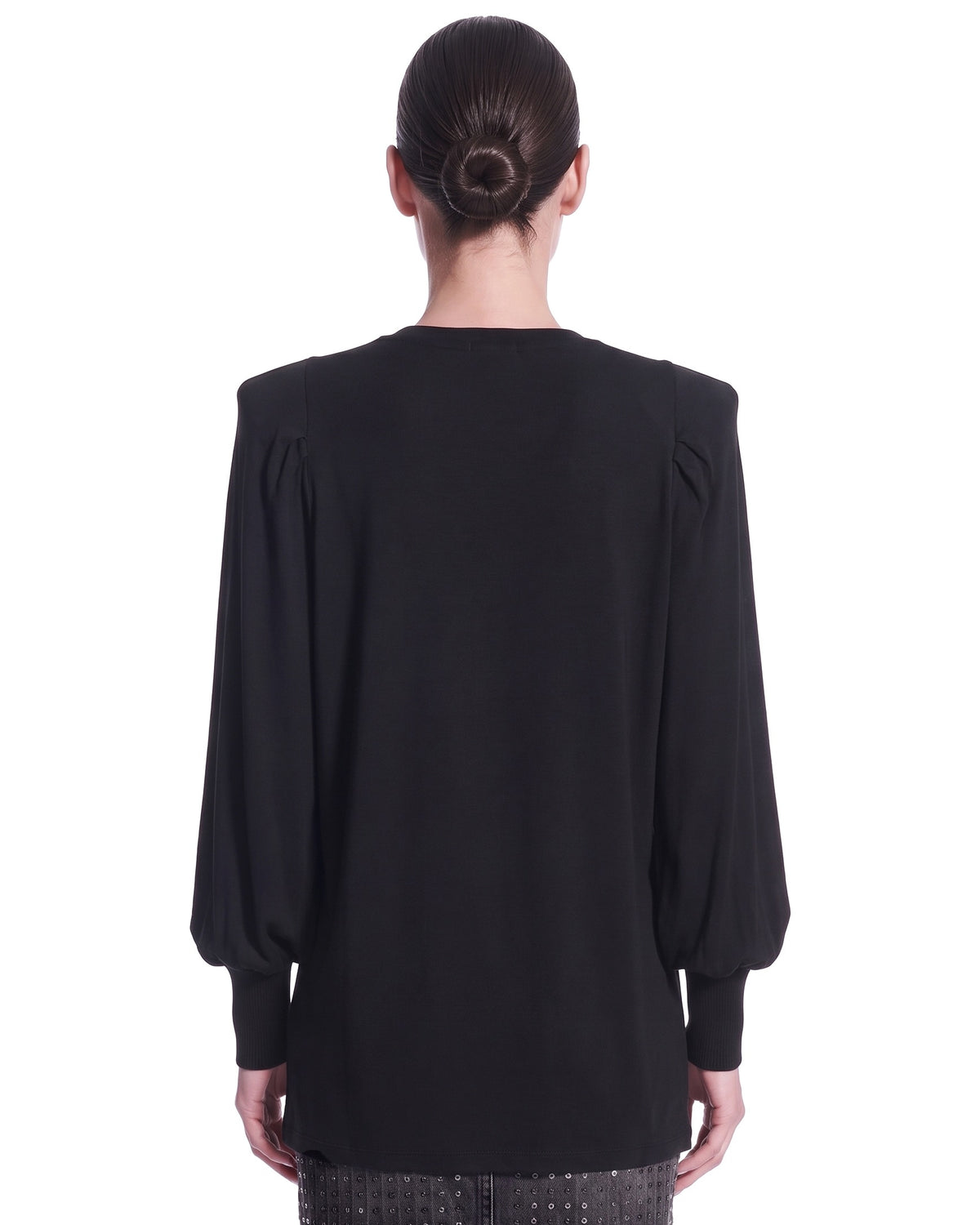 MAGLIA IN JERSEY MORBIDO CON SPALLINE