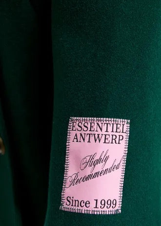 Cappotto doppiopetto in lana verde scuro