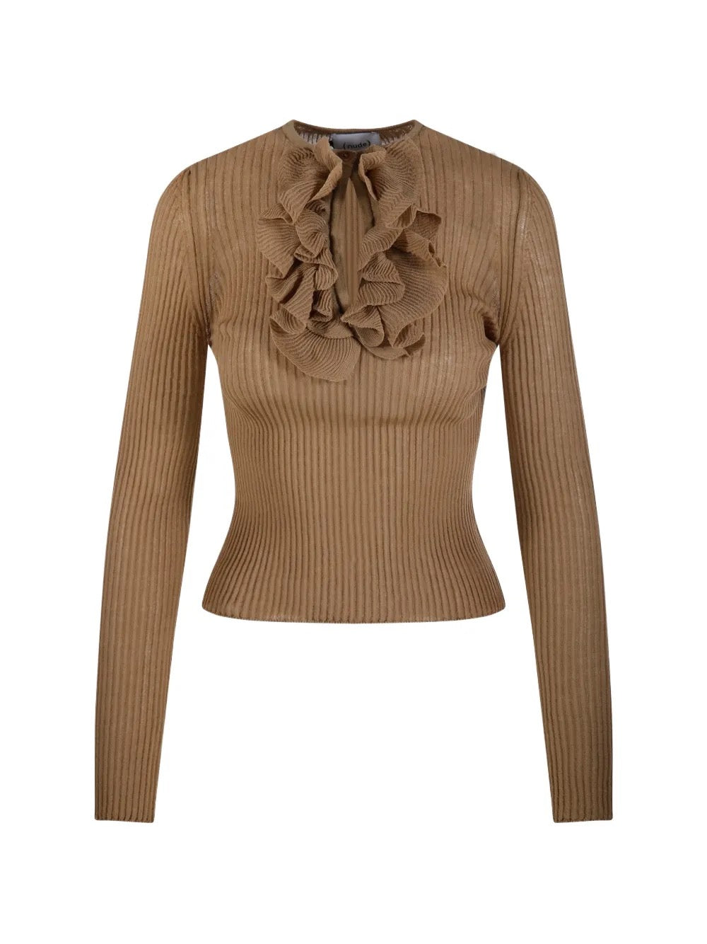 Blusa a coste con ruches