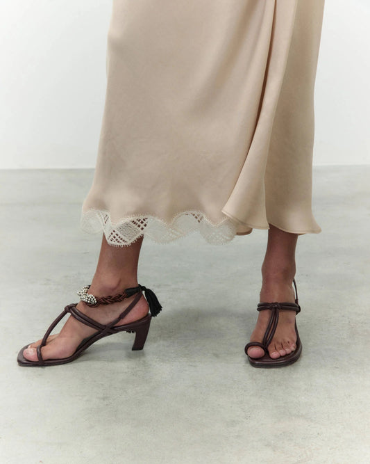 GONNA IN TWILL CON PIZZO Prezzo di listino